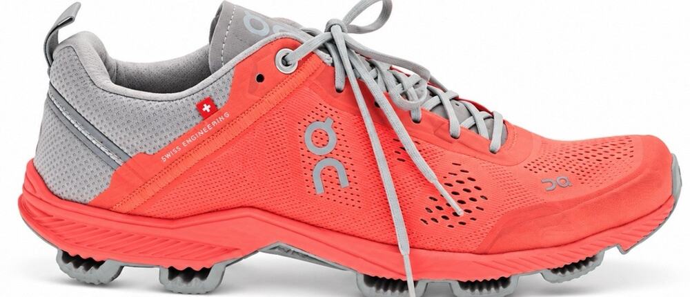 On Cloud Running Women’s Shoes Size 6 Coral Gray Swiss Athletic Hiking Sneakers